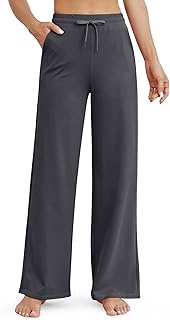G4Free Wide Leg Yoga Pants for Women Loose Casual Sweatpants Drawstring Comfy Lounge Pajama Pants wi