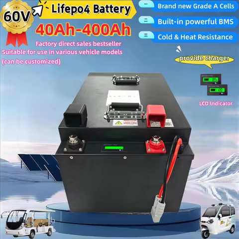 20S 60V 40Ah 80Ah 100Ah 150Ah 200Ah 240Ah 300Ah 400Ah Lifepo4 Battery for 3KW 6KW EV RV Motorcycle T