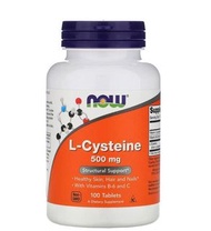 左旋半胱氨酸 = 白兔牌兩倍劑量🌈 Now Foods L-Cysteine 500毫克，100粒 美白錠 NWF324🌈每次1片，每日1-3次🌈含維生素 B6 和維生素 C🌈優化皮膚、頭髮和指甲健康
