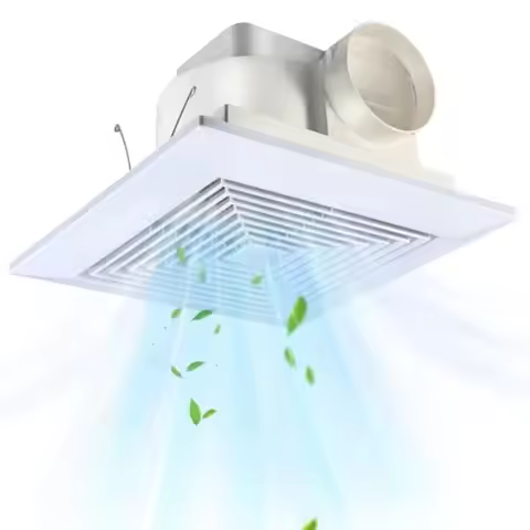 110 CFM Bathroom Fan Exhaust Fan Ceiling Mount 30W 110V 1.0 Sones Square Quiet Ventilation 4-in Duct