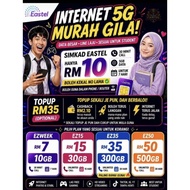 SIM EASTEL CARRY FORWARD 200GB-999GB [COVERAGE UMOBILE] 4G/5G
