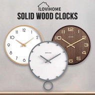 SG Wooden Silent Quartz Big Wall Clock For Living Room Kitchen Minimalist Modern Nordic Wood Home Decor 时钟