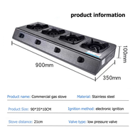 Commercial 4 Burner Gas Stove Stainless steel Gas stove heavy duty 6-burner Gas Stove Easy to clean 
