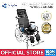 Indoplas Reclining Commode Wheelchair
