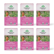 Organic India Tulsi Sweet Rose Herbal Tea - Stress Relieving & Magical, Immune Support, Adaptogen, V