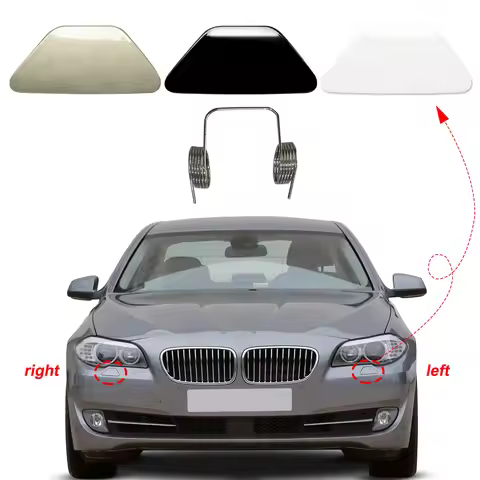 Front Bumper Headlight Washer Cover Headlamp Jet Spray Cap For BMW 5 F10 F18 Accessories 2011 2012 2