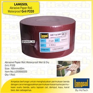 Kertas Amplas Roll | Langsol | Abrasive Cloth Roll, Waterproof P320/5R