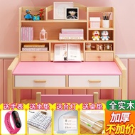 LP-6 New👛QMSolid Wood Children's Adjustable Study Desk Student Writing Home Desk Study Table Children's Study Table Chai