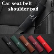 2pcs car seat belt cover shoulder protector suede leather suitable for Mercedes-Benz AMG A B C E G W