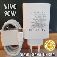 90W Charger By Vivo Y400 Original 100% Flash Charge Type C Charger 90 Watt Full Set
