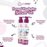 YOUBABY BABY SHOWER GEL 120ml ORIGINAL FRM HQ (mandian pelembap bayi ruam, juandice, eczema)