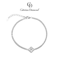 Caterina Diamond Four-Leaf Clover Moissanite Bracelet DB018