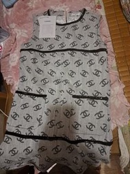 Chanel 灰色CC標誌連衣裙