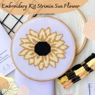 Embroidery Kit Strimin Sun Flower / Paket Sulam benang strimin kristik