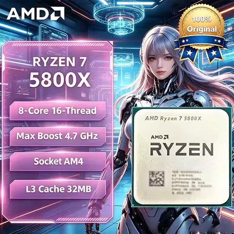 New AMD Ryzen 7 5800X AMD R7 5800X CPU 8-Core 16-Thread 3.8GHz Unlocked Desktop Processor Socket AM4