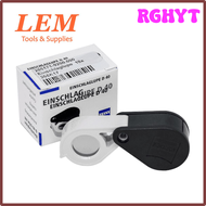 RGHYT Zeiss Optics เครื่องเพชรพลอย10x D40เพชรมืออาชีพอัญมณี Aplanachromatic แว่นขยายพกพา Loupe DFGER