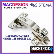 SISTEMA R180 BLIND CORNER HINGES 135 DEGREE 120 MACDESIGN HOME (OFFICIAL SELLER)