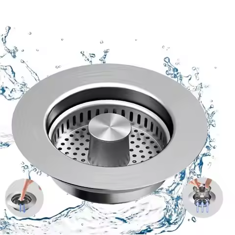 3-in-1 Kitchen Sink Filter plug Combination Stainless steel wrap under sink spout for U.S. standard 