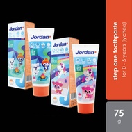 ยาสีฟัน Jordan Step1 1-5 ปี  Step2 6-12 ปี ยาสีฟัน จอแดน จอร์แดน