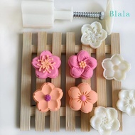 Blala Hand-Pressure Moon Cake Mould Flower Cake Moon Stamp Cherry Blossom Pastry Tool