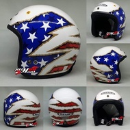 Processed directly Zeus 385C Retro Helmet Motif BD1 retro helmet zeus zs385 ZS-385 C