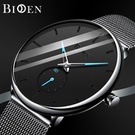 BIDEN Men Watch Original Waterproof Casual Fashion Simple Dial Quartz Display Boy Wrist Watch