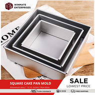 1021 Square Cake Molder 68 inch Baking Pan Removable Bottom Nonstick Aluminum Alloy Bento Cake Pan