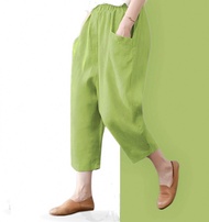 Uniqoo Pants Warna Baru Celana Panjang wanita 7/8 Bahan Cotton Twill size L XL XXL XXXL