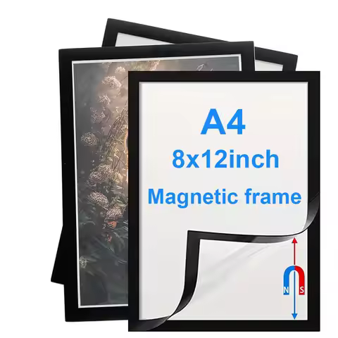 1/5pcs A4 Magnetic Photo Frame 8x12in Rubber Self Adhesive Soft Picture Frame Document Canvas Painti