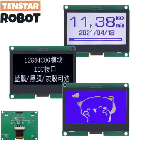 TENSTAR 12864-59N IIC 4P LCD Module I2C ST7567S COG Graphic Display Screen Board LCM Panel 128x64 Do