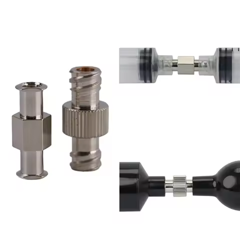 1pcs Female To Female Coupler Luer Syringe Connector Metal Double Joints Luer Lock Adapter Coupler F