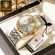 POEDAGAR Business Watch For Men Waterproof Original Quartz Stainless Steel Watches Relo