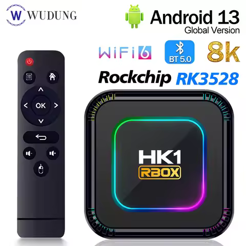 HK1 RBOX K8 Smart TV Box Android 13.0 Rockchip RK3528 WIFI 6 Support 8K BT 5.0 Set Top Box USB3.0 16