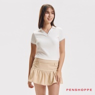 Penshoppe Slim Polo with Contrast Details For Women [Polo Shirt] Polo Shirt Women Collar Shirt Women