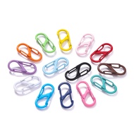 5-10 Pieces Alloy Spray Paint Double Opening S-Shaped Connection Buckle Keychain 13 * 29.5mm Door Bu