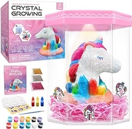 Crystal Growing Unicorn, Light-Up Unicorn Terrarium Kit, Grow, Paint &amp; Decorate Your Own Animal, DIY STEM Project Science Experiment Arts and Crafts Set, Idea for Girls &amp; Boys Age 6-12+