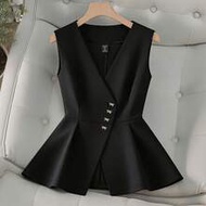 Plus-Size Elegant Black And Gold Short-Sleeve Blazer With Bow Buttons,Ruffled Lace Hem,Autumn Dinner