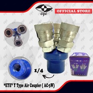 [ EYE ] 3 Way Multi Hose Coupler Fitting Coupling/ Y Type Air Quick Pass Coupler/Compressor cupla (A
