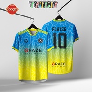 【Free Cusatom name】New Design Futsal jersey custom name baju Football jersey lelaki outdoor sport BO