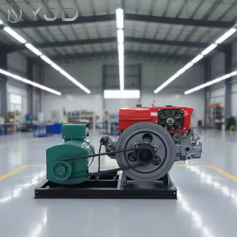Single Cylinder Diesel Generator Set 10kW-30kW Belt Drive Portable Diesel Generator for Farm & Const