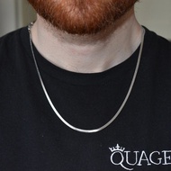 18k Gold Plated SILVER NECKLACE FOR MEN ORIGINAL Anniversary Gift Snake Chain 925 FOR MEN KUWINTAS P