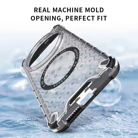 Clear Honeycomb Case For Huawei Y9 Y7 Y6 Prime 2019 Honor X40i X40 X50 Magsafe Wireless Charging Mag