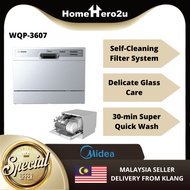 Midea WQP6-3607 Standing Dishwasher 6 Place 5 Set Setting UV Anti Bacterial Filter Dish Washer 70°C 