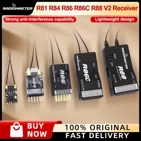 Radiomaster R81 R84 R86 R86C R88 V2 Receiver - Powerful Anti-Interference Flysky D8 Protocol Compati