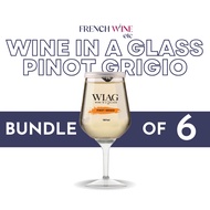 Bundle of 6 - WIAG - Wine In A Glass - 187ml - Pinot Grigio White wine