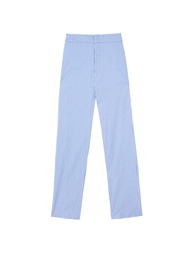 KLOSET Striped Embroidered Wide Leg Pants (RS23-P009) กางเกงขายาผ้าลายริ้ว