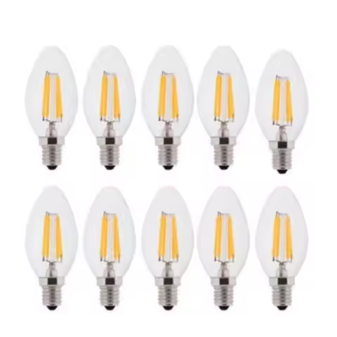 10X E14 Retro Edison LED Filament Bulb Lamp C35 C35L Dimmable 220V Light Bulb 8W 12W Glass Bulb Vint