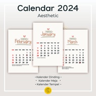 2024 Aesthetic Calendar Complete 2024 Calendar/ Wall Desk Calendar Office Calendar Aesthetic Desk Ca