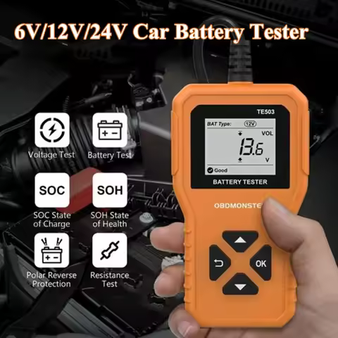Car Battery Tester 100-2000 CCA Car Battery System Analyzer 6V 12V 24V Car Battery Tool BM550 Batter