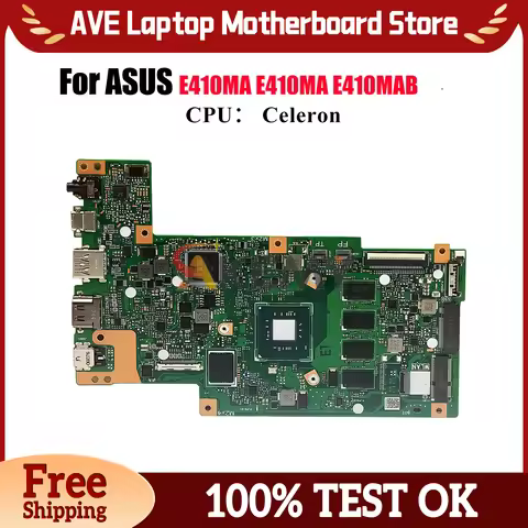 E410MA Laptop Motherboard For ASUS EeeBook E410MAB E410MA E410M Notebook Mainboard With Celeron CPU 